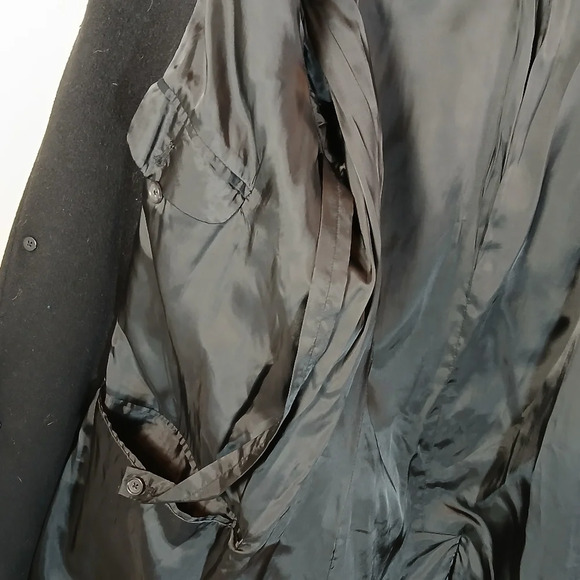 J crew Men's Westbourne topcoat in black size Medium - Picture 6 of 13